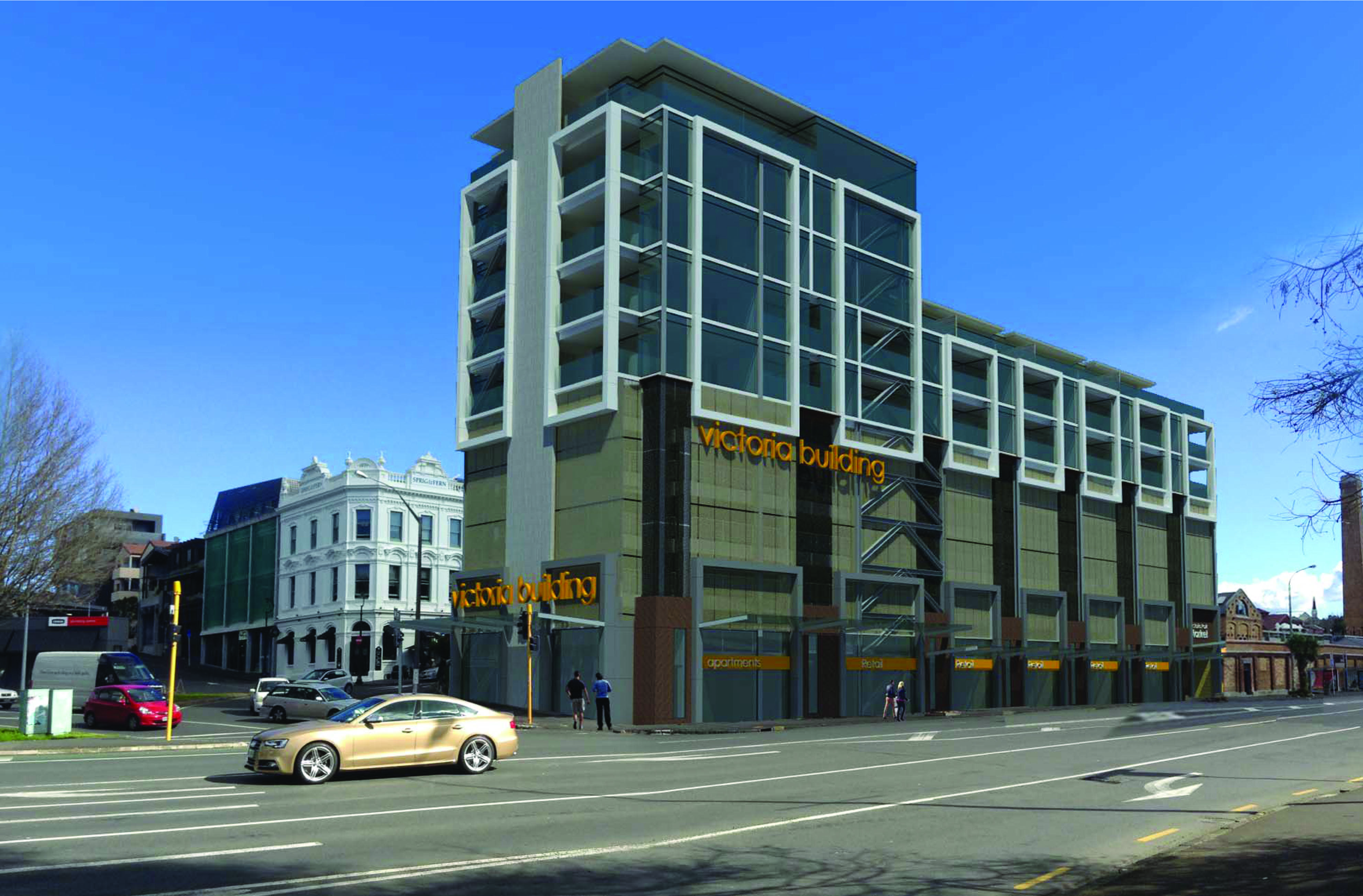 Swiss-Belsuites Victoria Park Auckland Extérieur photo The proposed development of the former Woolworths building on the corner of Oxford Road and Princess Street.